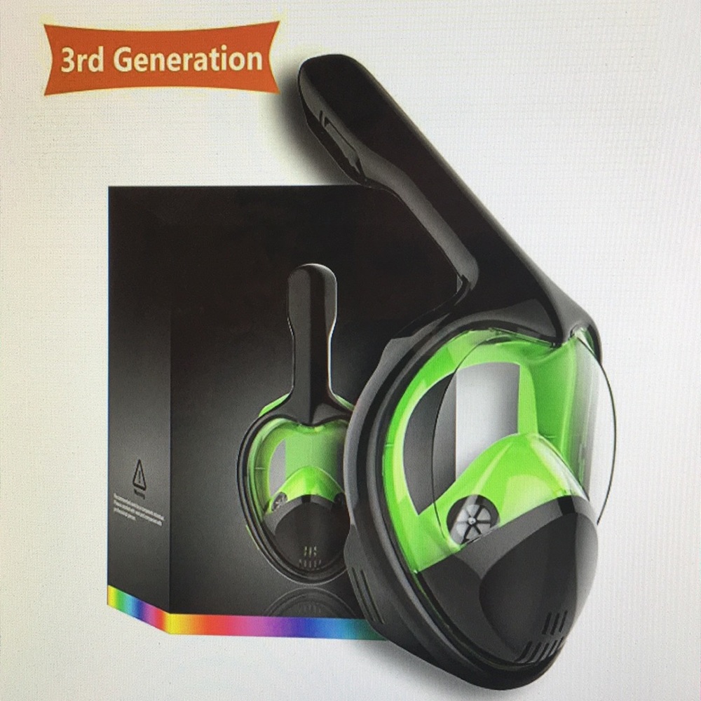 Black and green snorkel